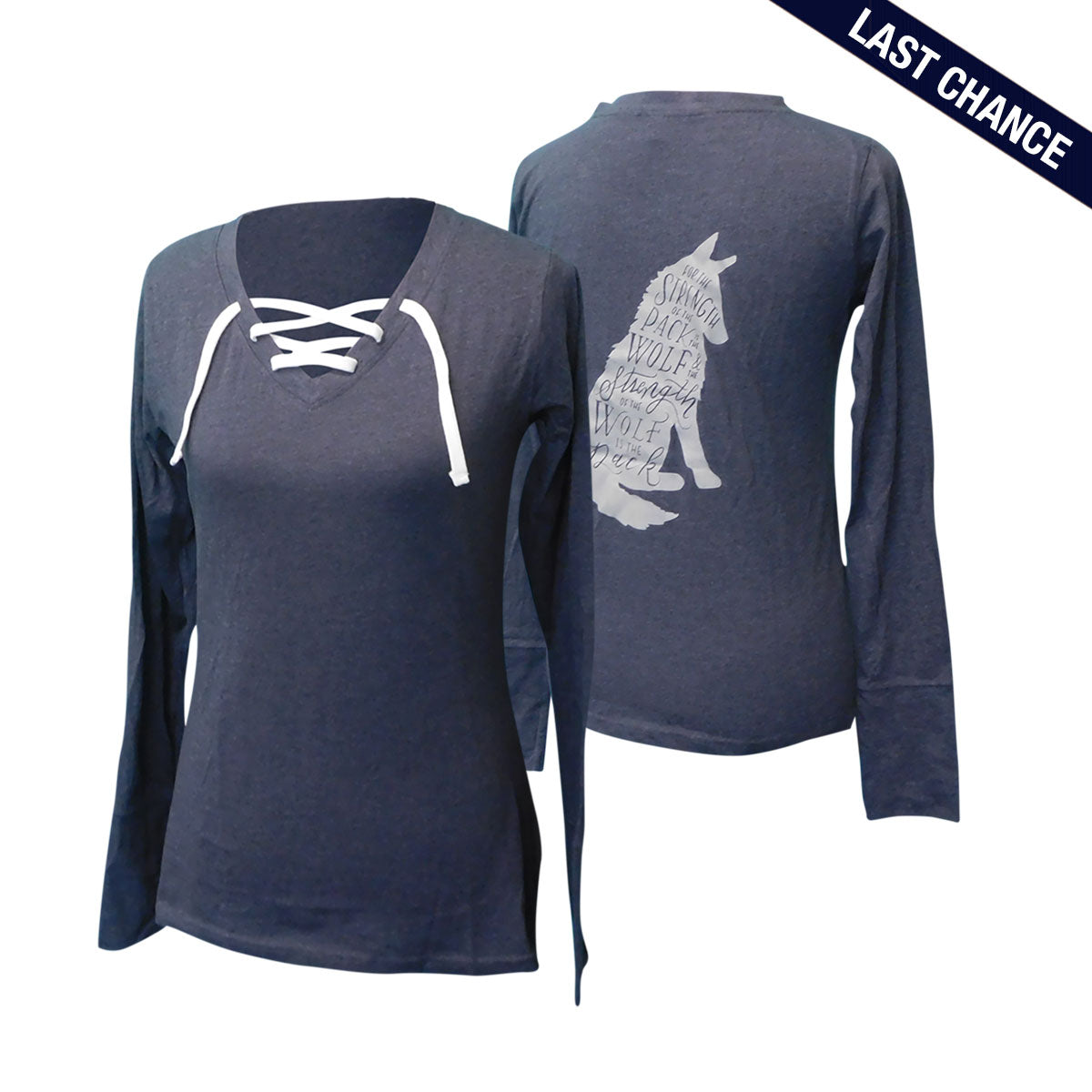 Long Sleeve Ladies Lace Up Shirt