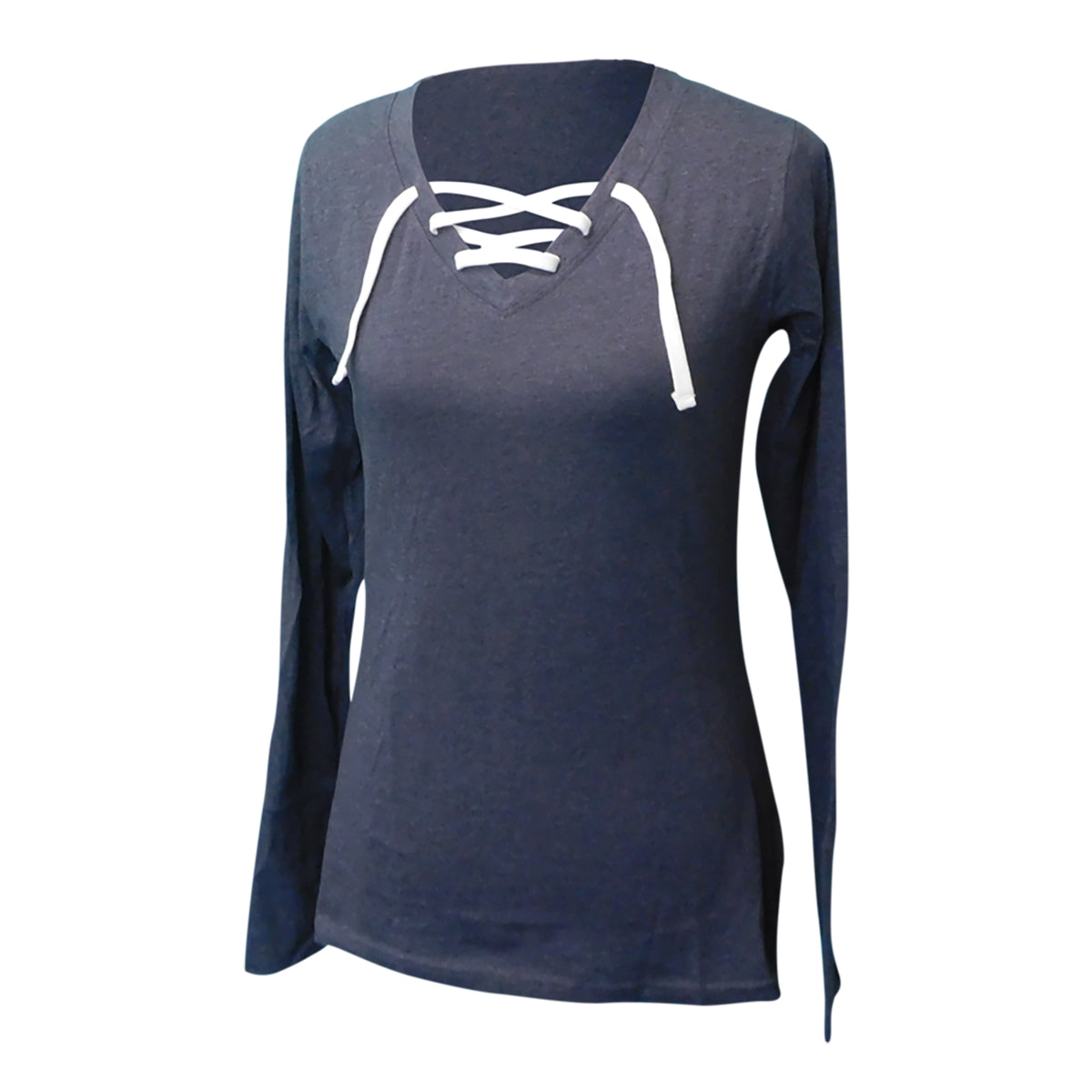 Long Sleeve Ladies Lace Up Shirt